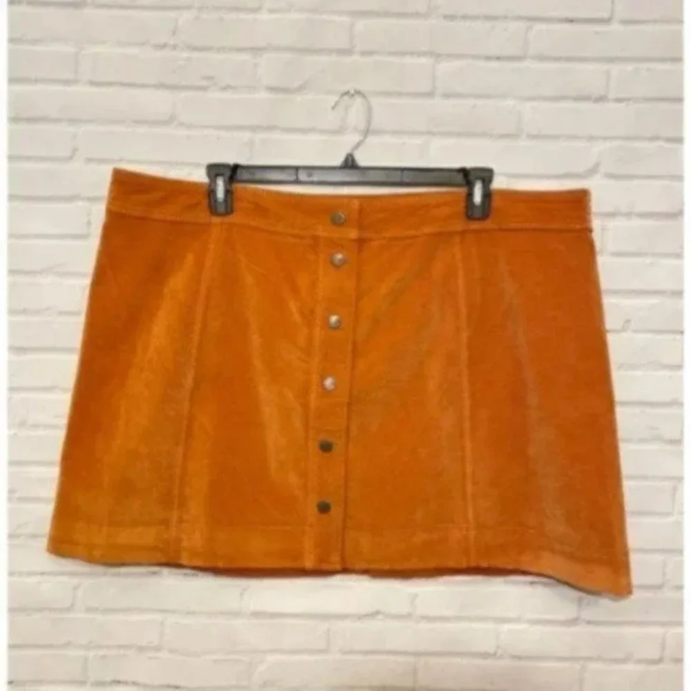 Madewell Velveteen A-Line Mini Skirt Button-Front NWT - Picture 4 of 5